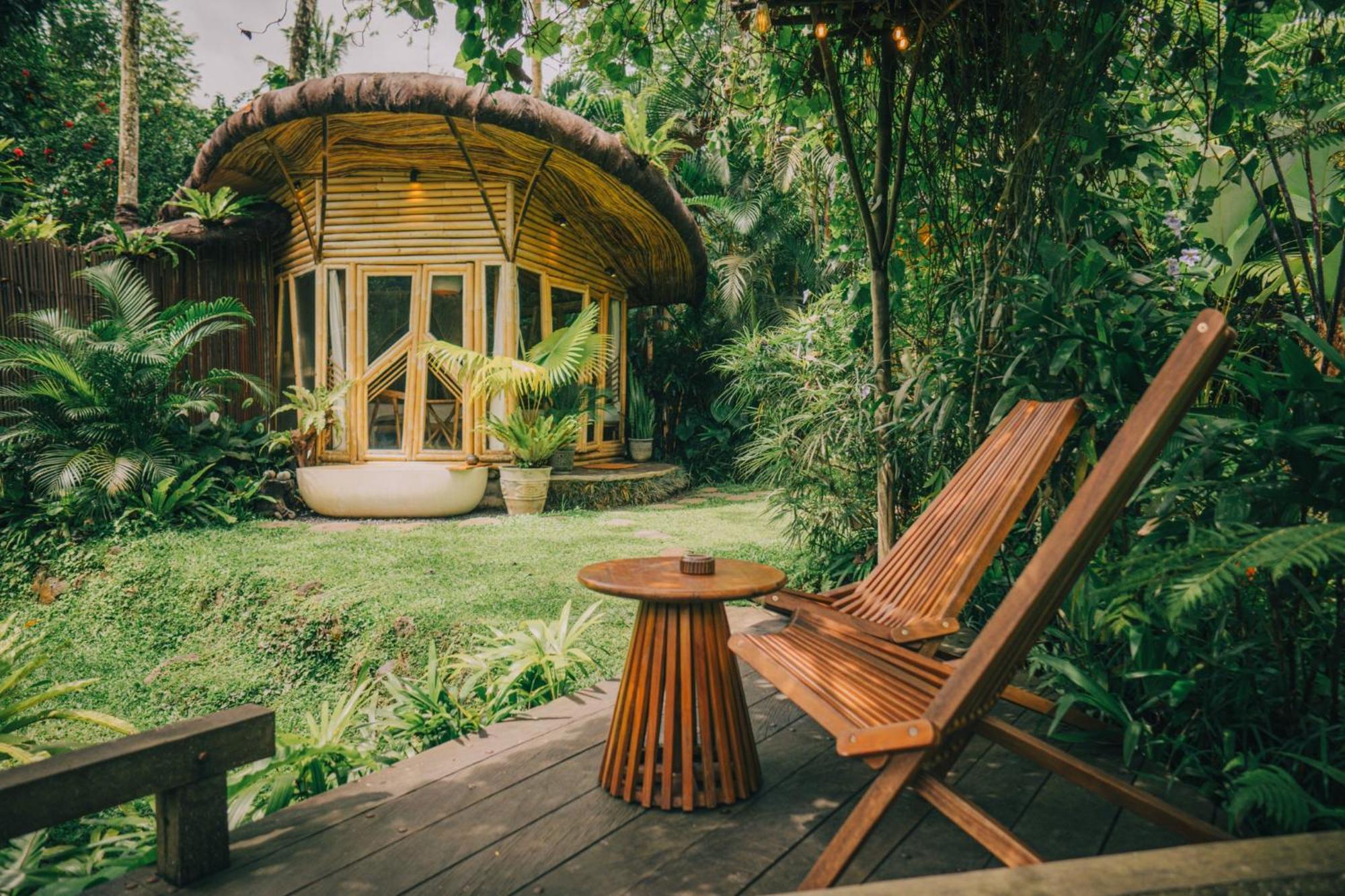 Hideout Eco Bamboo House Bali Villa Selat Exterior photo