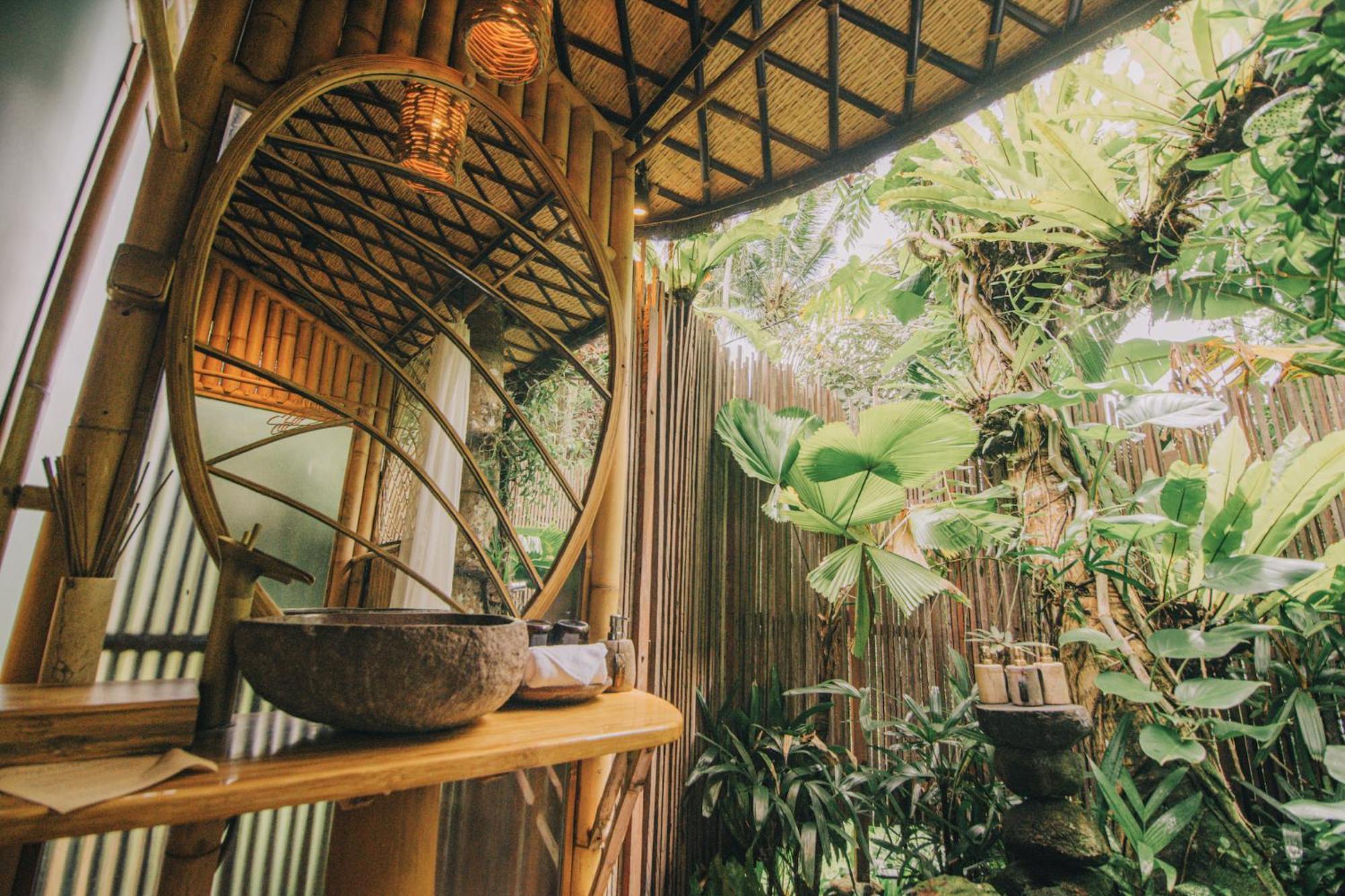 Hideout Eco Bamboo House Bali Villa Selat Exterior photo