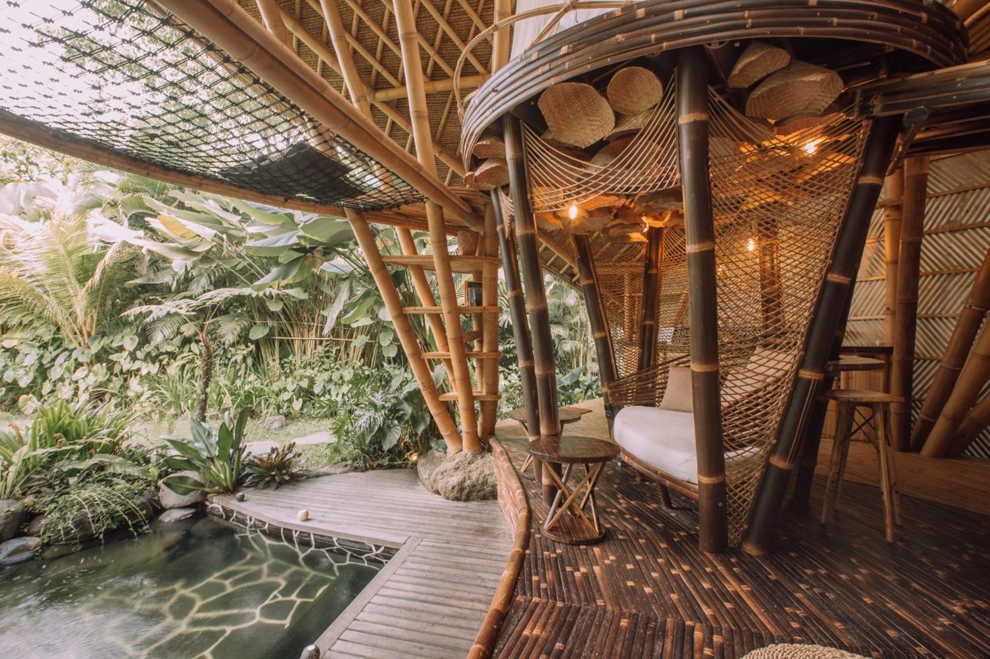 Hideout Eco Bamboo House Bali Villa Selat Exterior photo