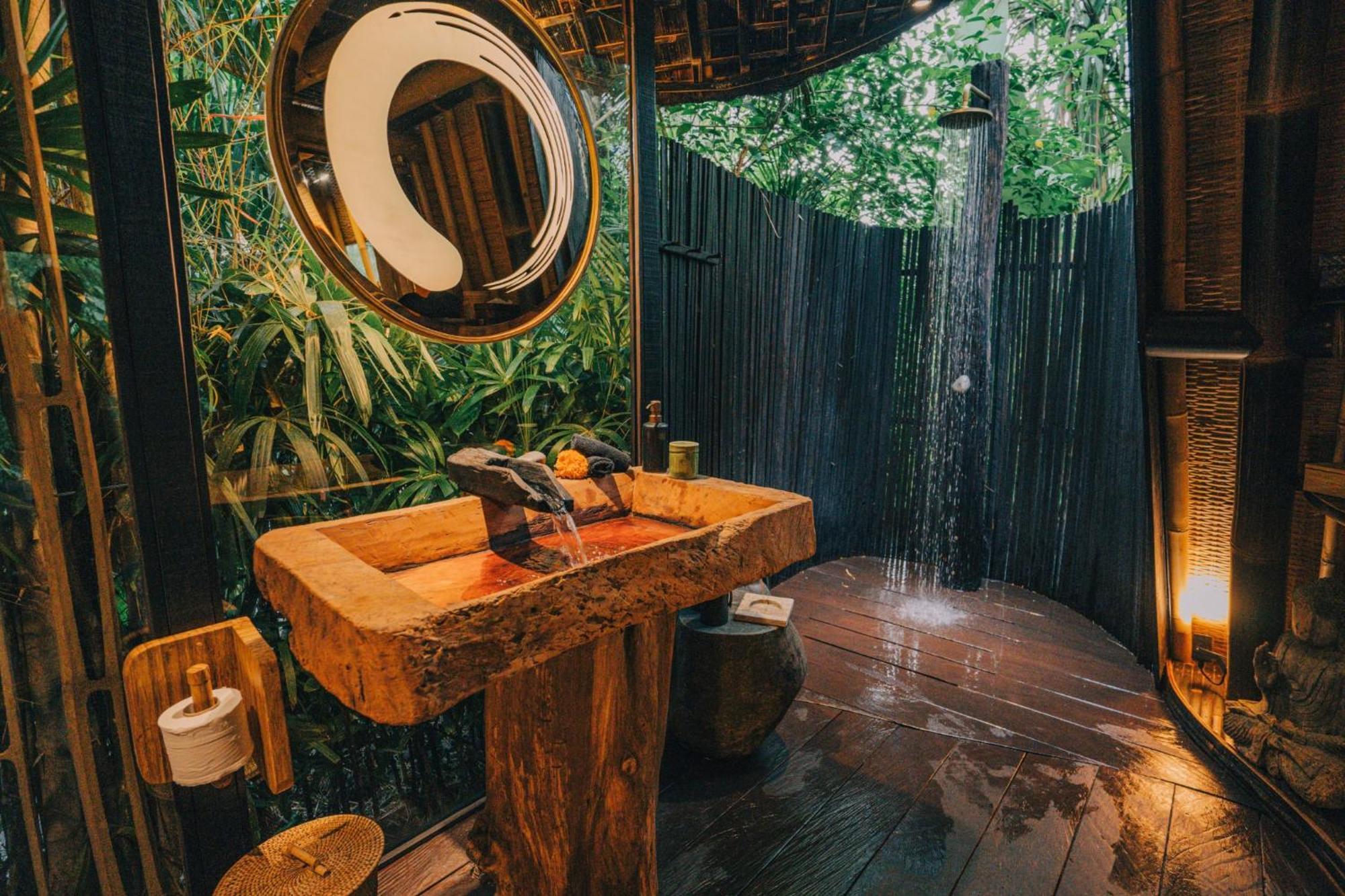 Hideout Eco Bamboo House Bali Villa Selat Exterior photo