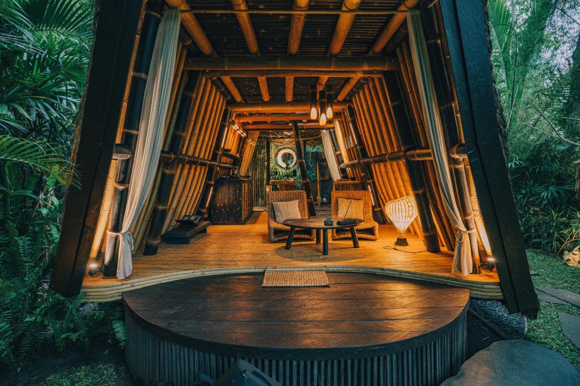 Hideout Eco Bamboo House Bali Villa Selat Exterior photo