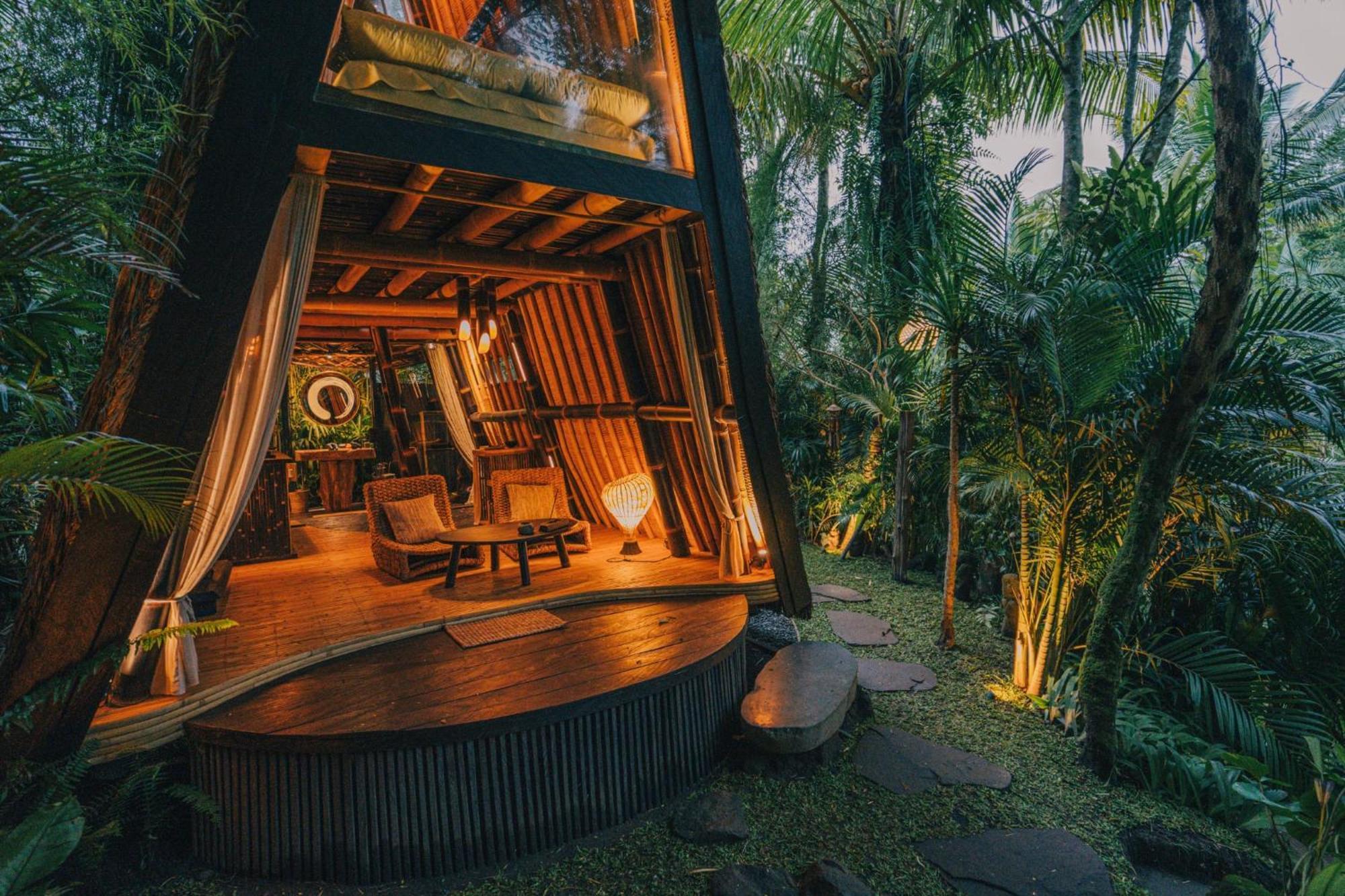 Hideout Eco Bamboo House Bali Villa Selat Room photo