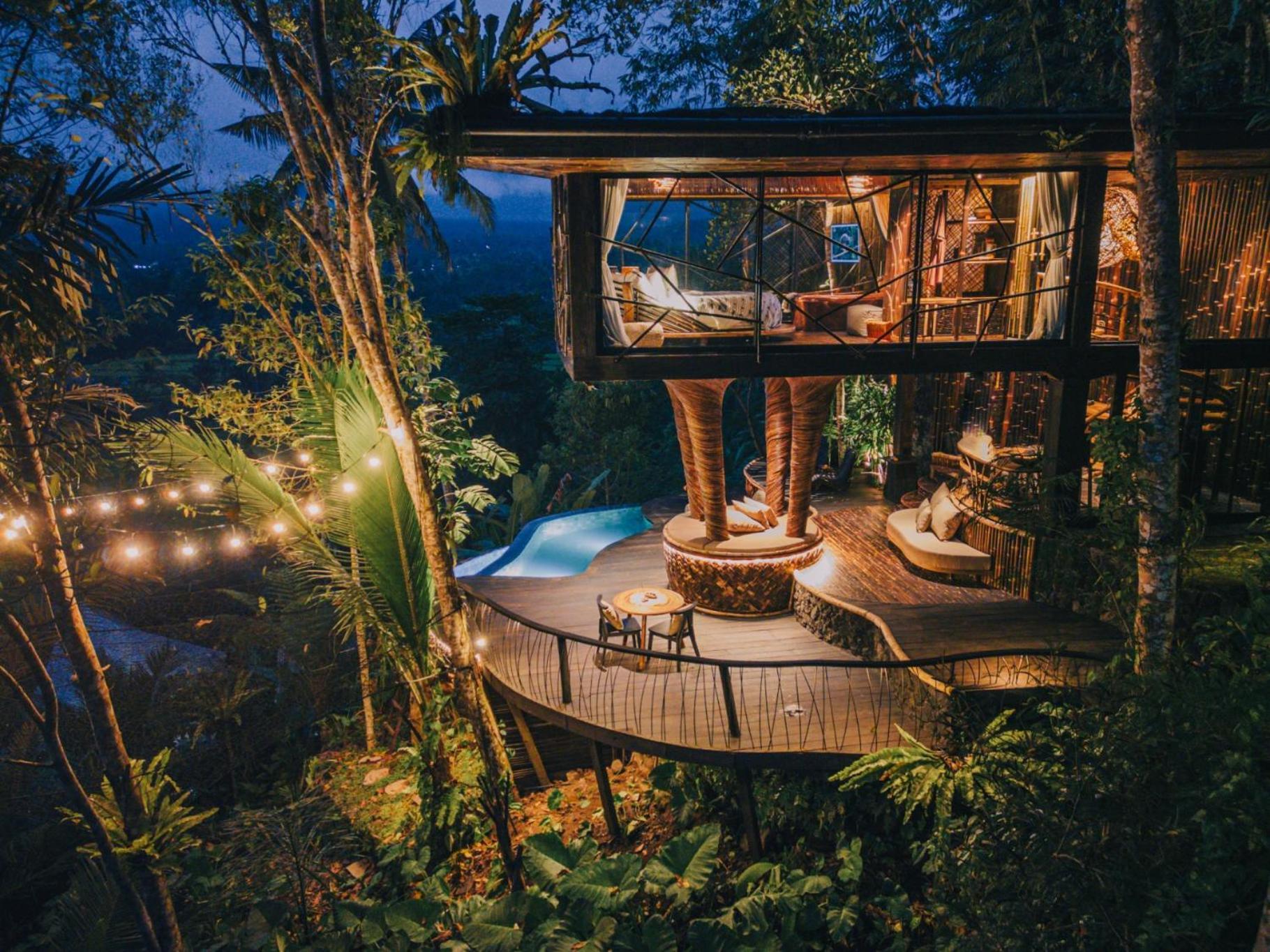 Hideout Eco Bamboo House Bali Villa Selat Exterior photo