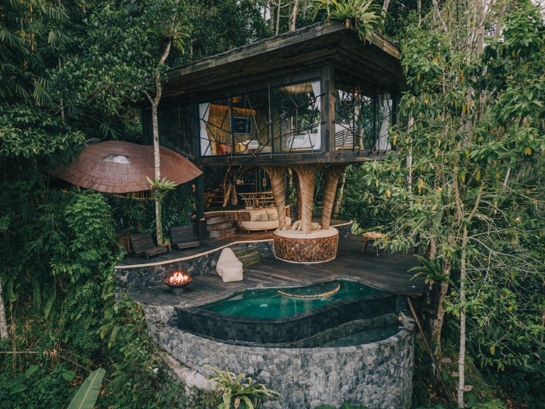 Hideout Eco Bamboo House Bali Villa Selat Room photo