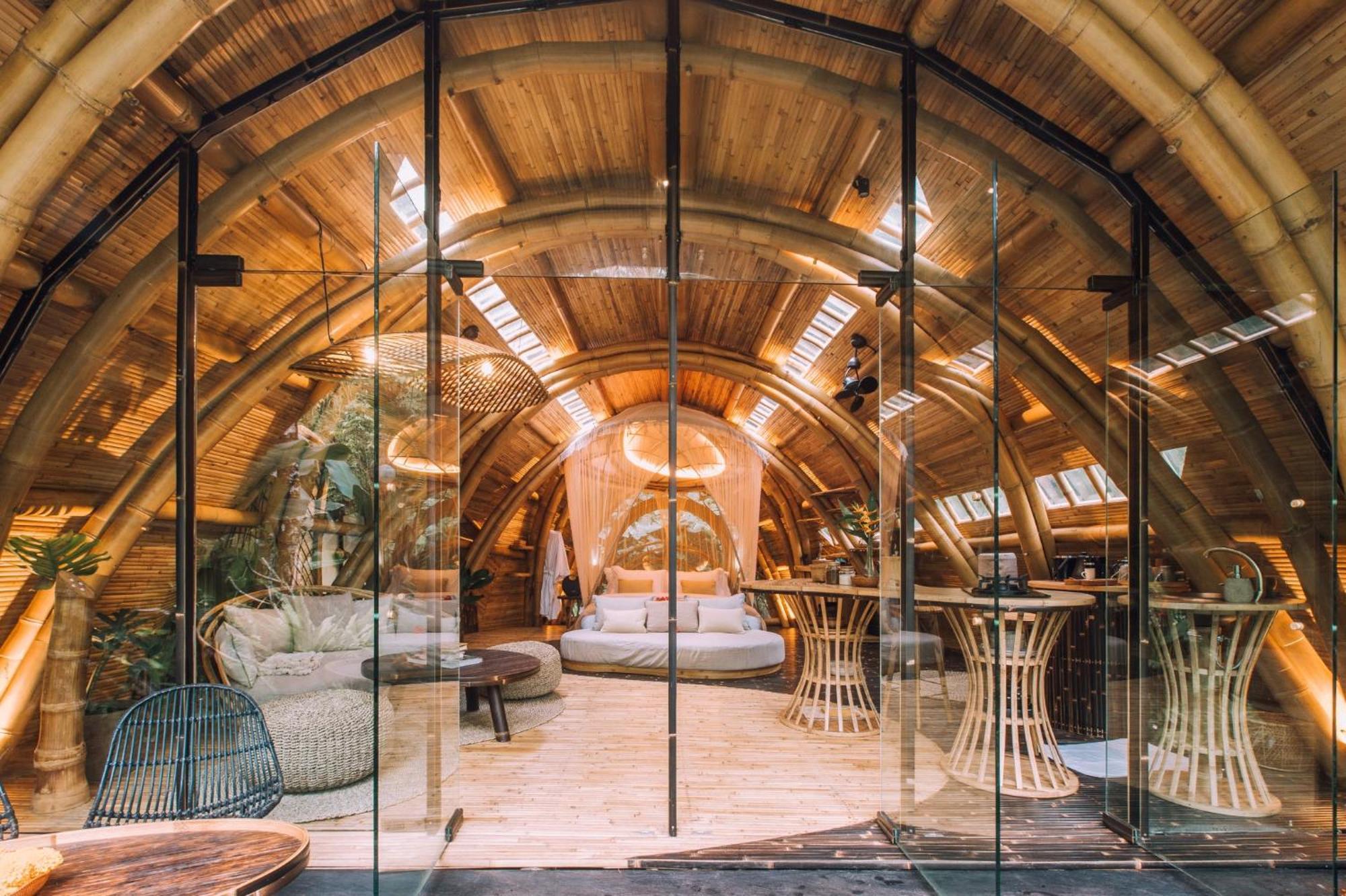 Hideout Eco Bamboo House Bali Villa Selat Exterior photo