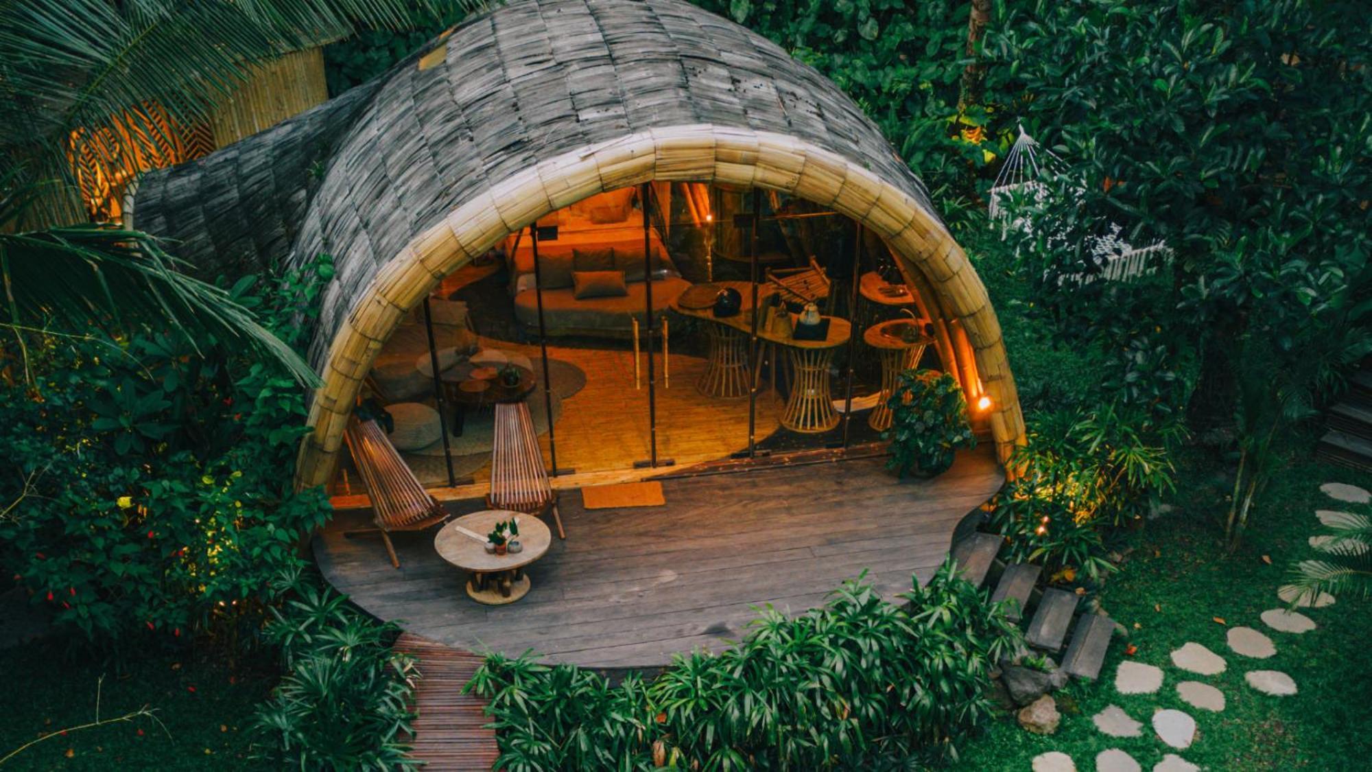 Hideout Eco Bamboo House Bali Villa Selat Exterior photo